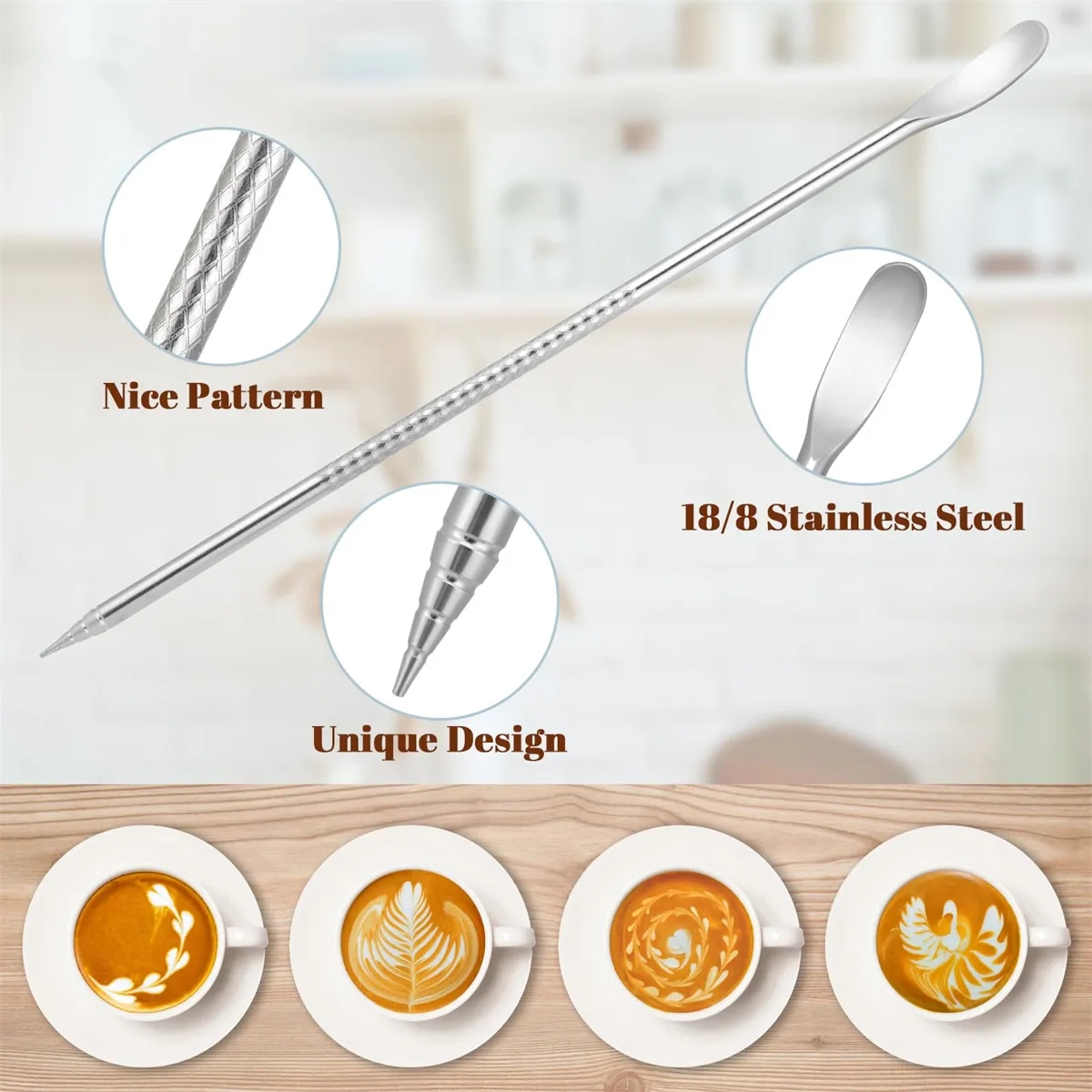 12oz Milk Frother Cup with Clear Scale 3