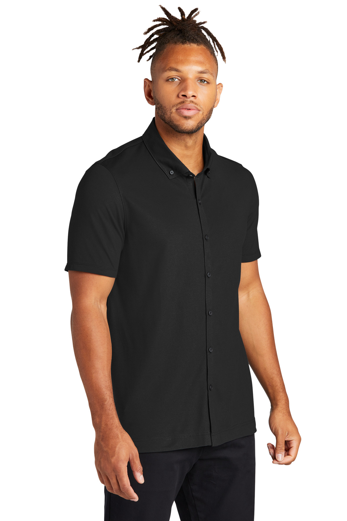 Mercer+Mettle Stretch Pique Full-Button Polo MM1006 40