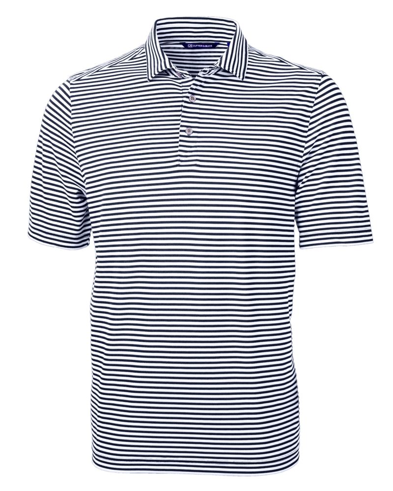 Cutter & Buck Virtue Recycled Stripe Featherlight Pique Mens Big & Tall Polo Big & Tall 54