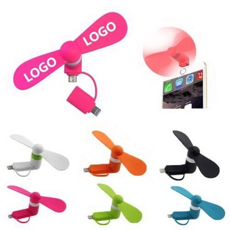 2 in 1 Mini USB Fan For SmartPhone 7