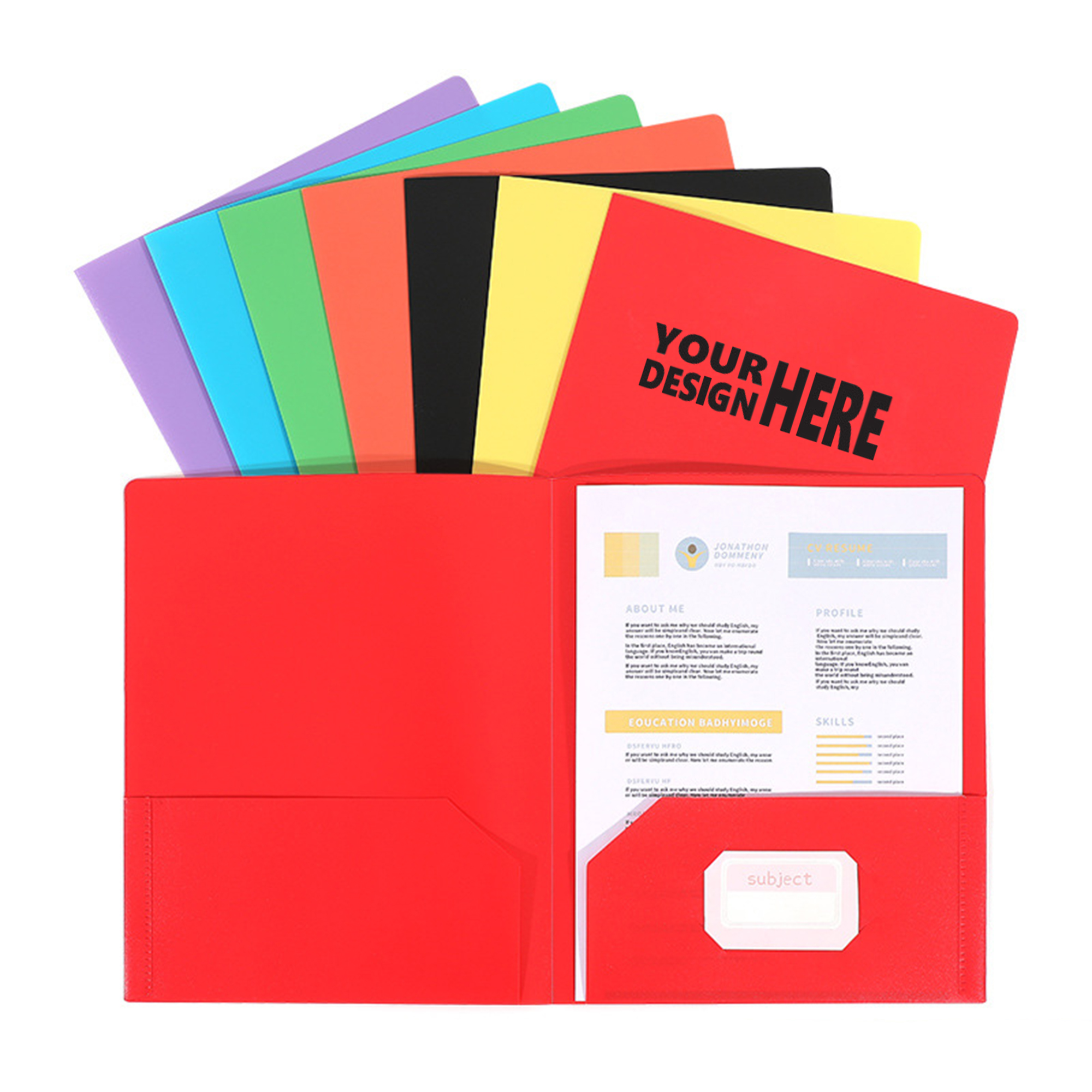 Letter Size Twin Pocket File Folder 1