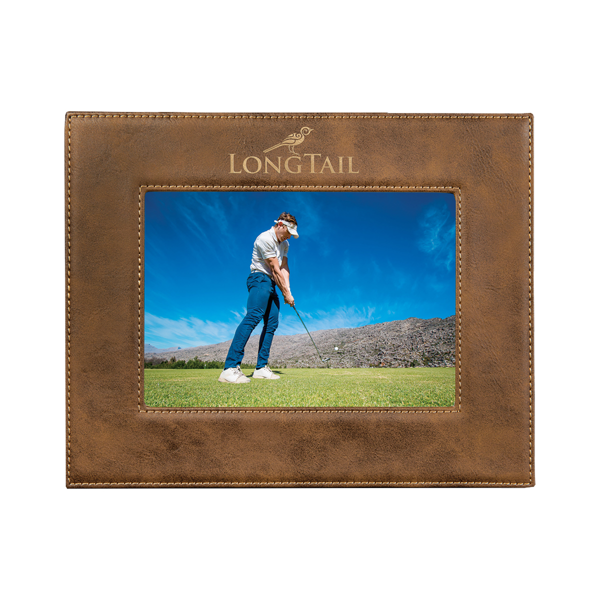 5" x 7" Rustic & Gold Leatherette Photo Frame 1