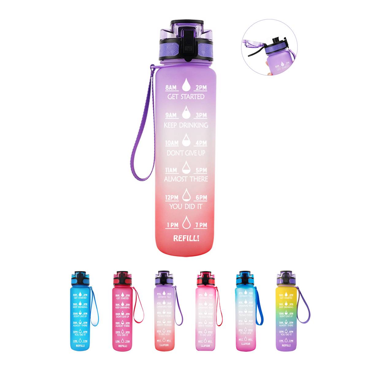 32 Oz. Sports Water Bottle With Time Mark 2