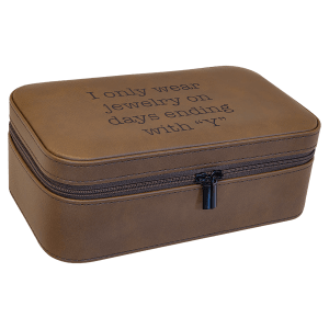 7 1/2" X 4 1/2" Laserable Leatherette Jewelry Box 3