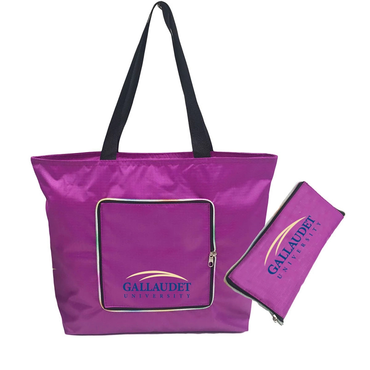 Zippered Foldable Tote Bag 1