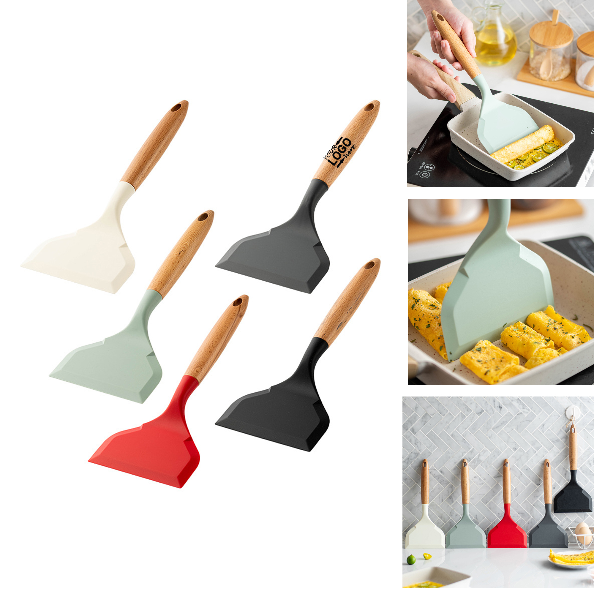 Silicone Spatula With Wooden Handle 2
