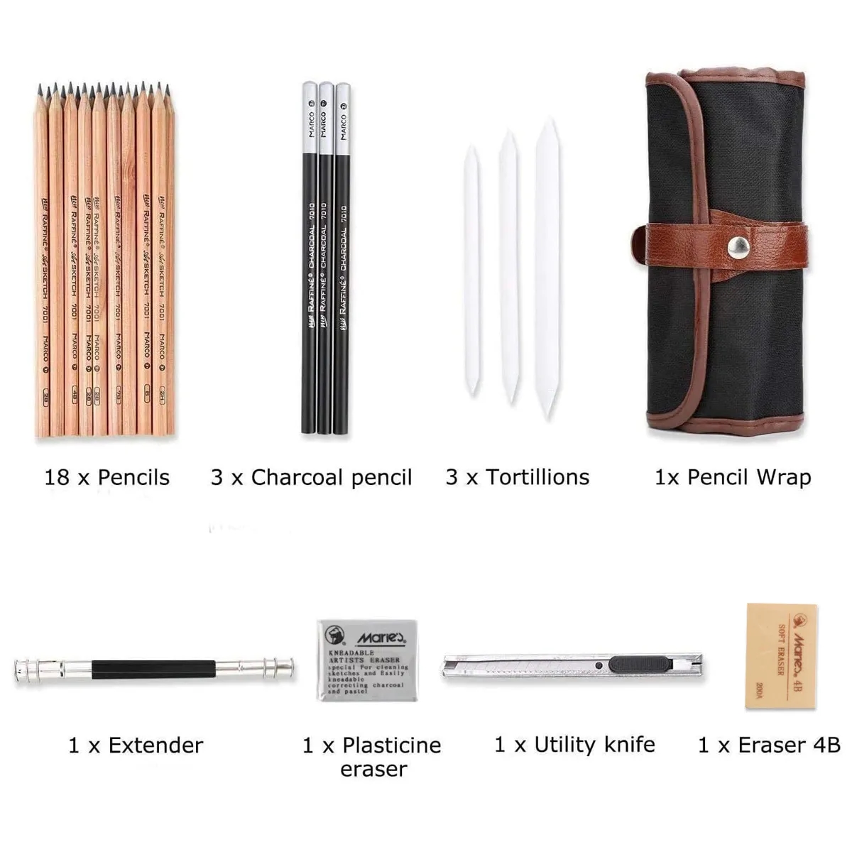 29-Piece Professional Sketching Pencil Set 4