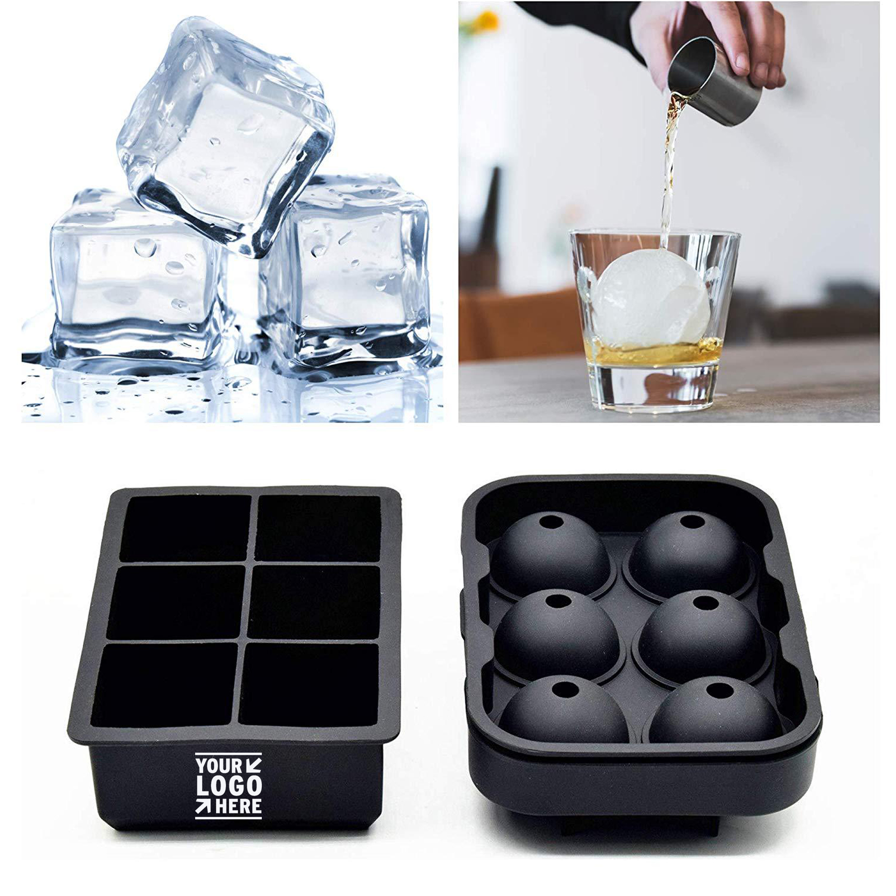 Ice Cube Trays Silicone Combo Mold