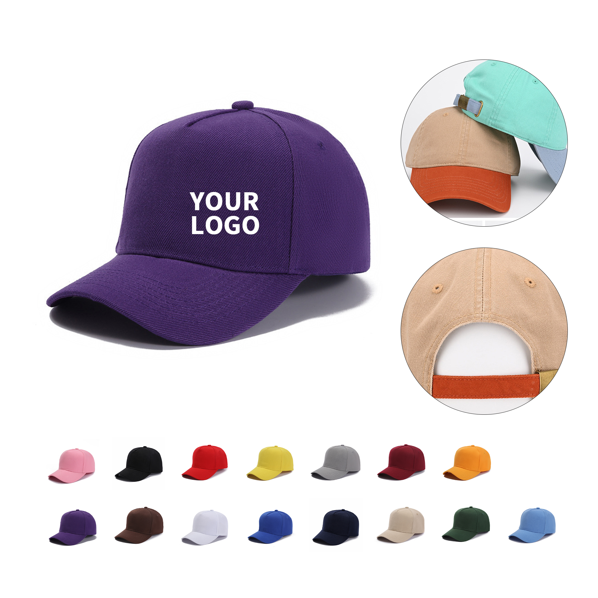Cotton Unconstructed Baseball Cap 7.5" By 3" By 5" 15