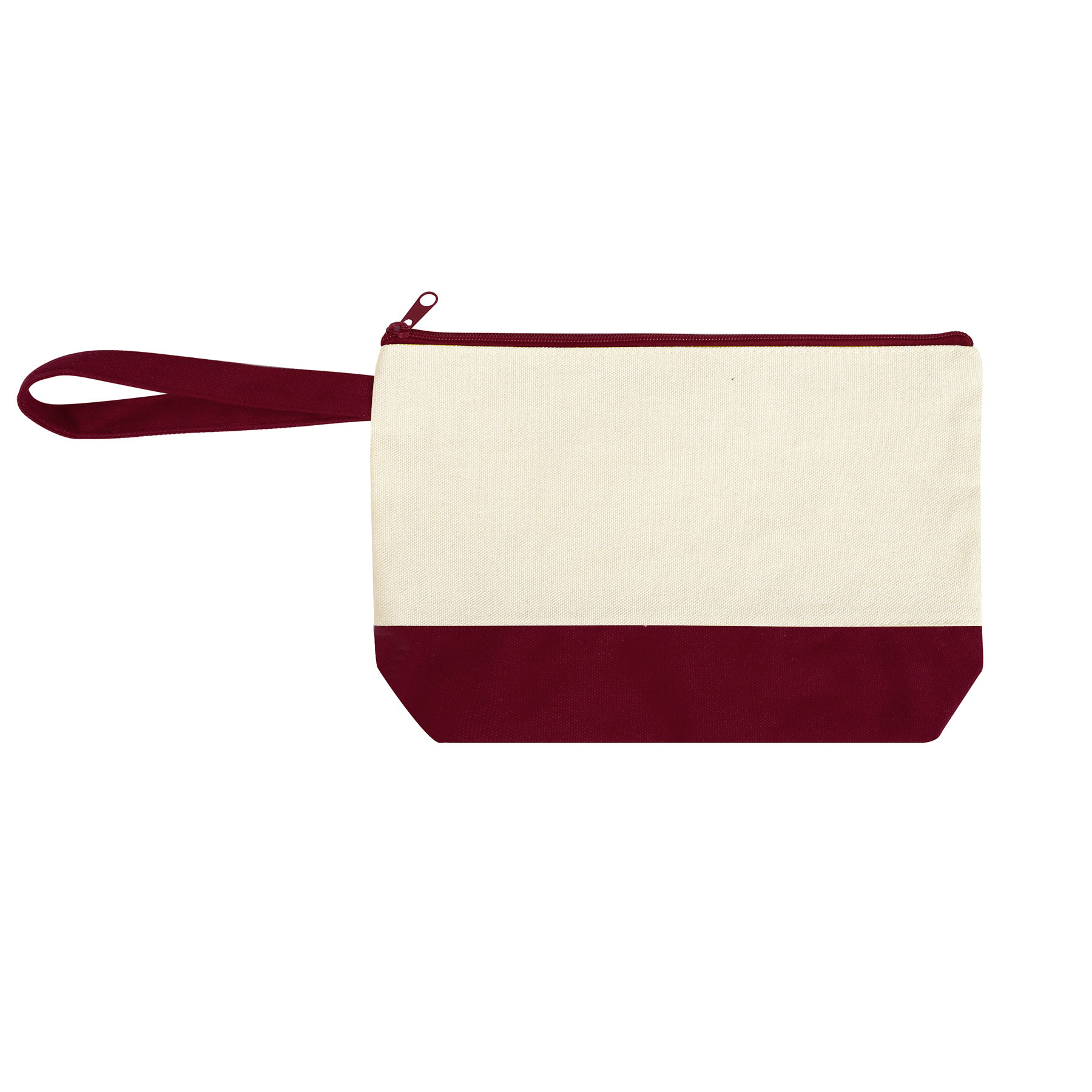 Zippered Cotton Canvas Cosmetic Pouch 11