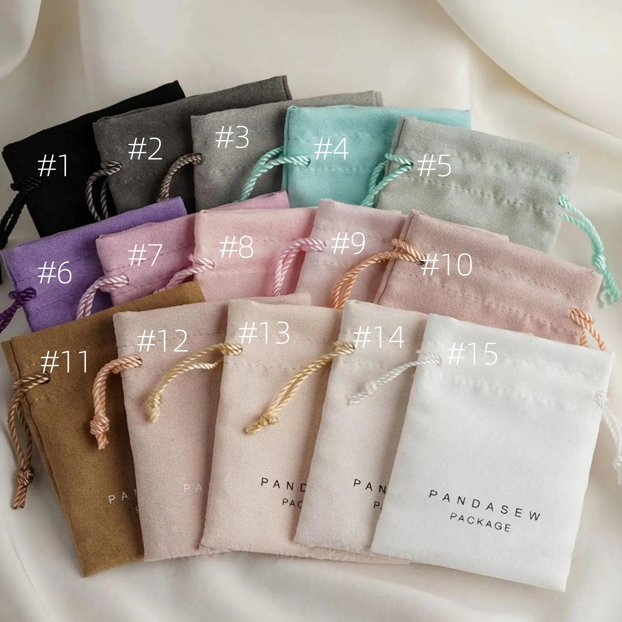 Flannel Jewelry Pouch Small Drawstring Pocket 2