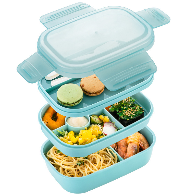 Three-Tier Portable Stackable Bento Lunchbox Container 3