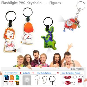 Custom Figure Shaped Keychain LED Flashlight 2