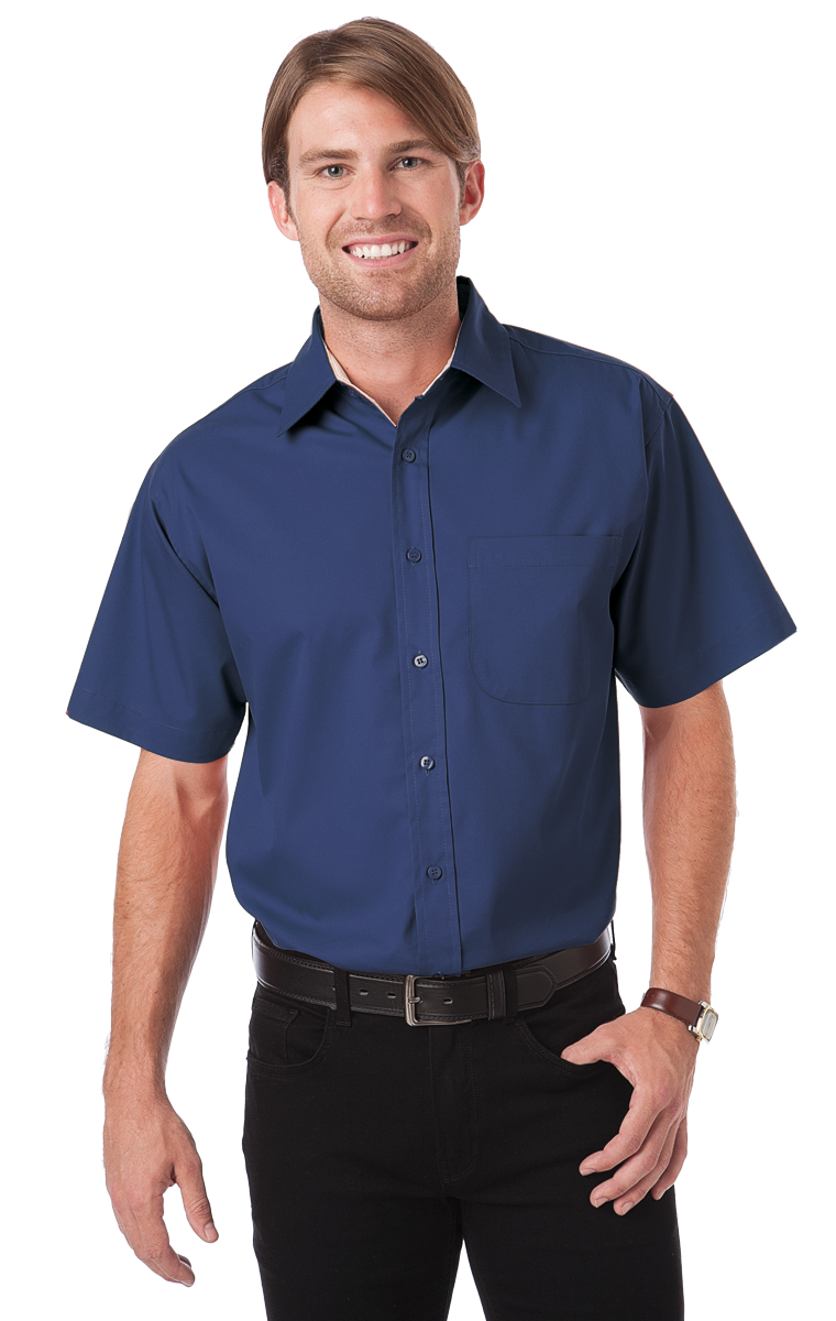 Men's Short-Sleeve Fine Line Twill Shirt 20