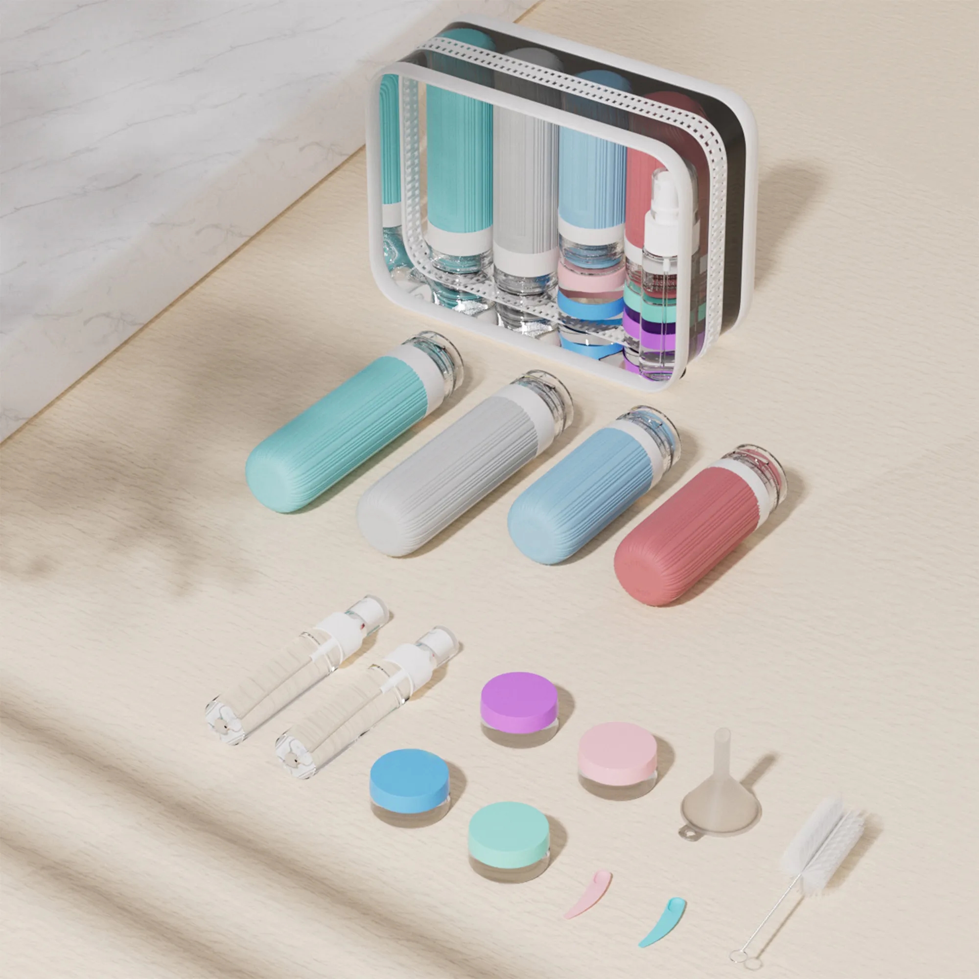 Portable Silicone Travel Bottle Set 5