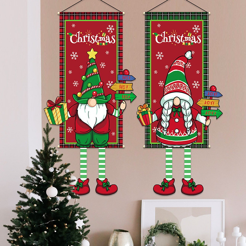 Christmas Hanging Fabric Banner Holiday Party Decorations 2