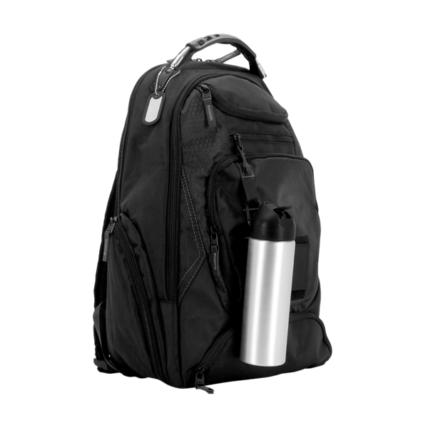 EasyFlow Recycled Aluminum Bottle w Straw Lid, custom water bottle with logo imprint 109