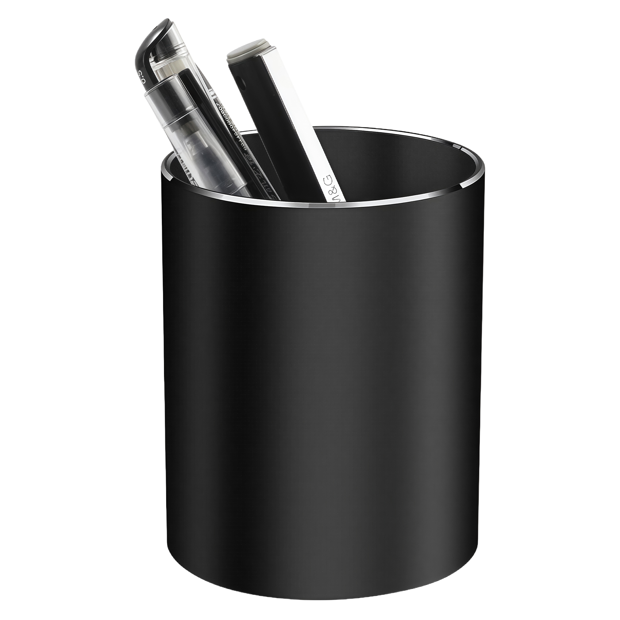Aluminum Round Pen Holder Desktop Organizer for Office Business Metal Cosmetic Creative Pencil Cup 2