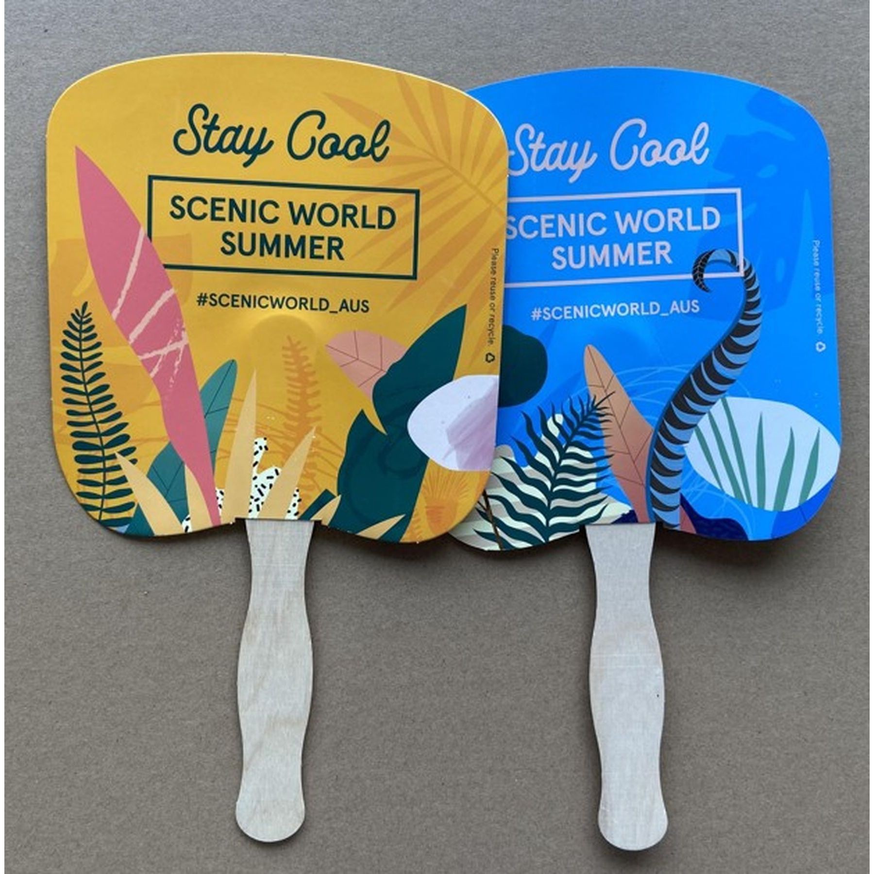 Custom Parlor And Church Hand Fan With Wooden Handle 13