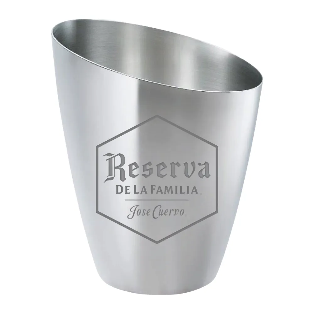 Small Slant Metal Ice Bucket 2