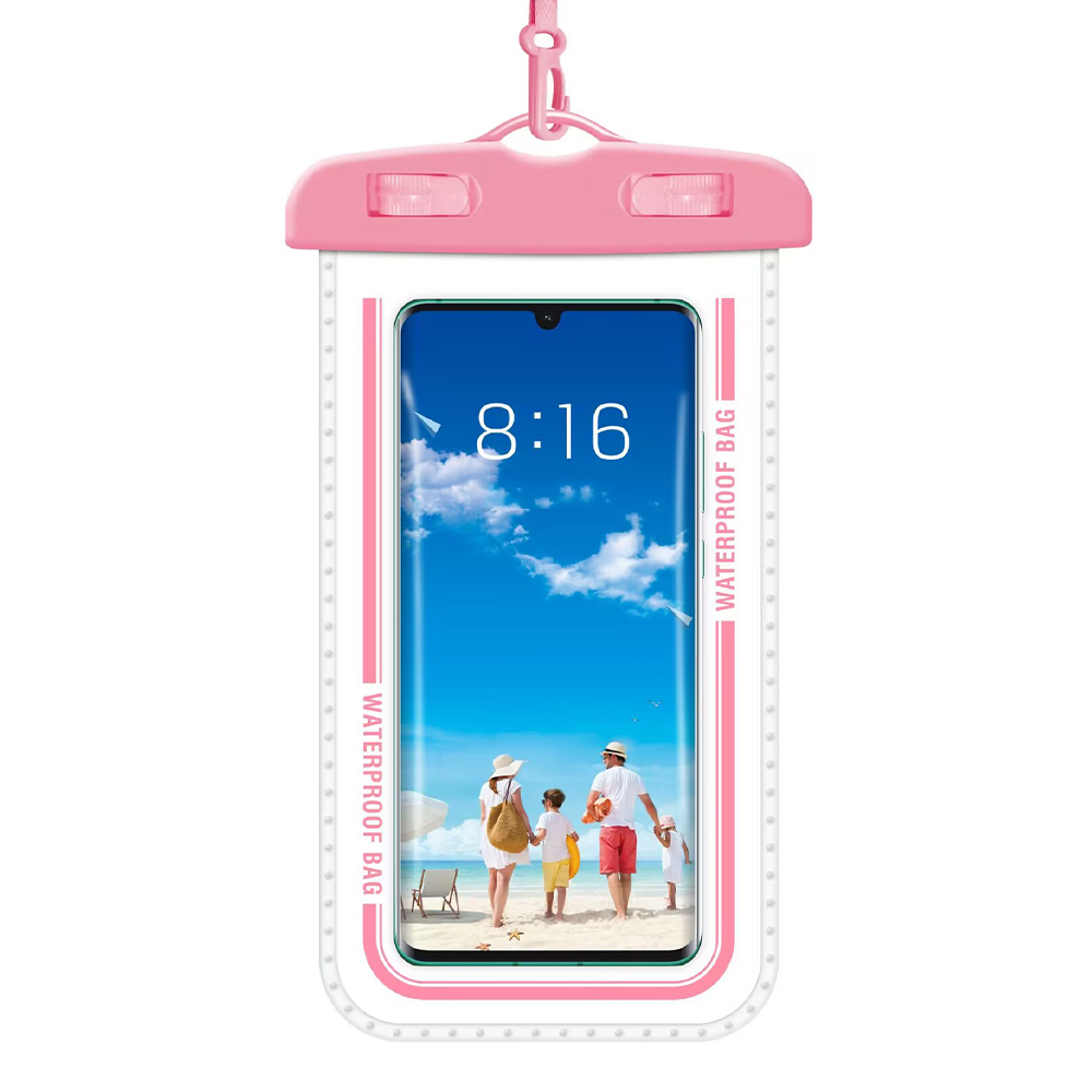 7.3" PVS+ABS Waterproof Mobile Phone Case Pouch With Lanyard 3