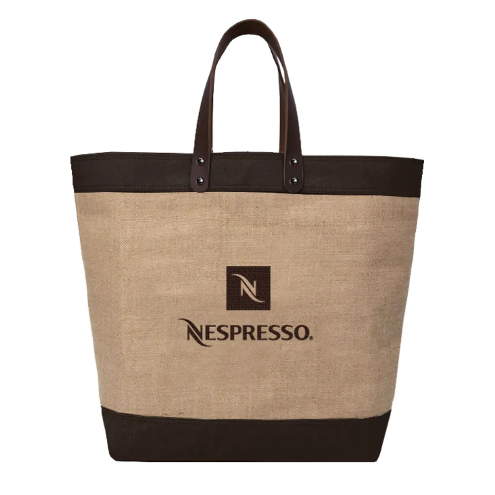 Upscale Burlap Tote 3