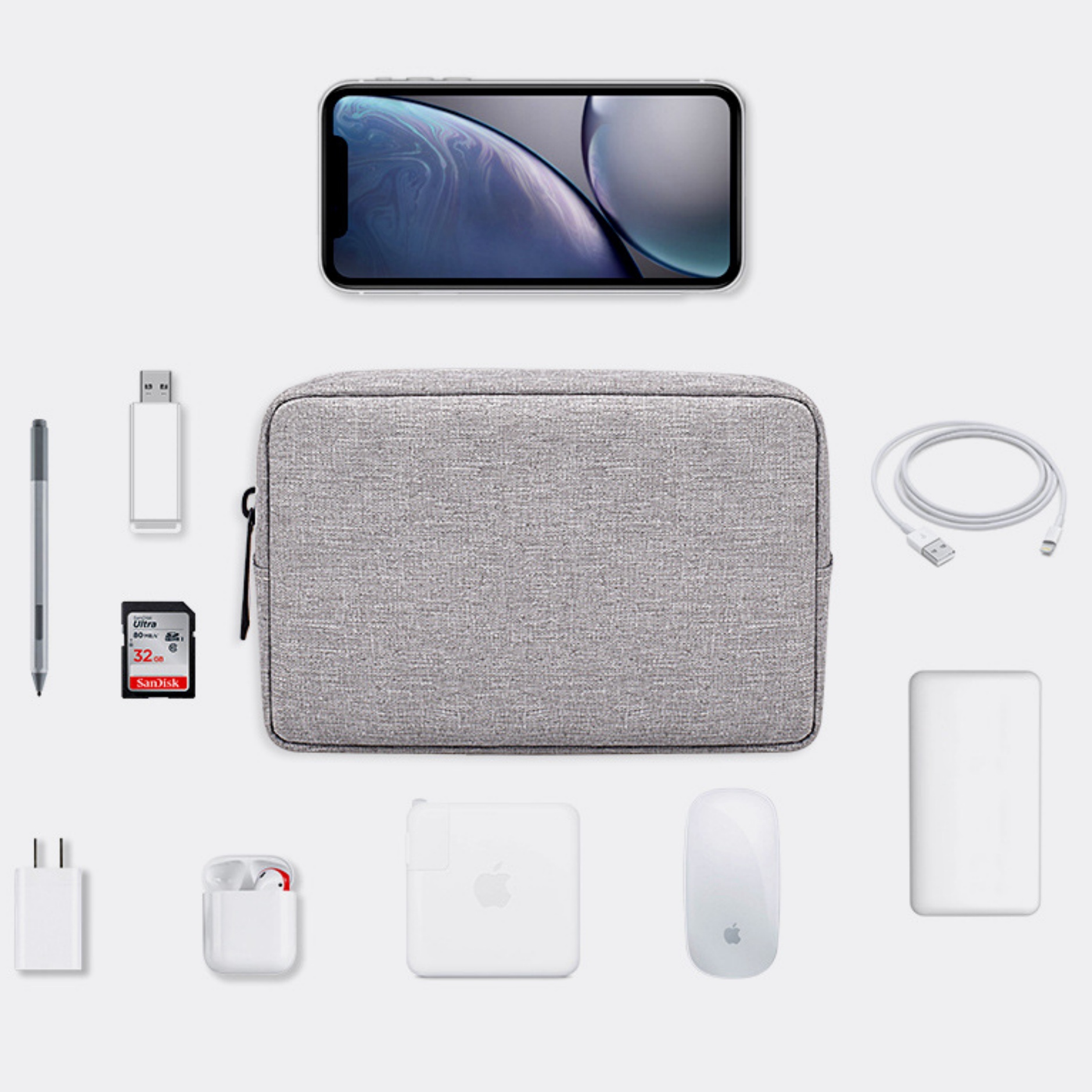 Large Portable Electronic Accessories Organizer Pouch Storage Bag 10