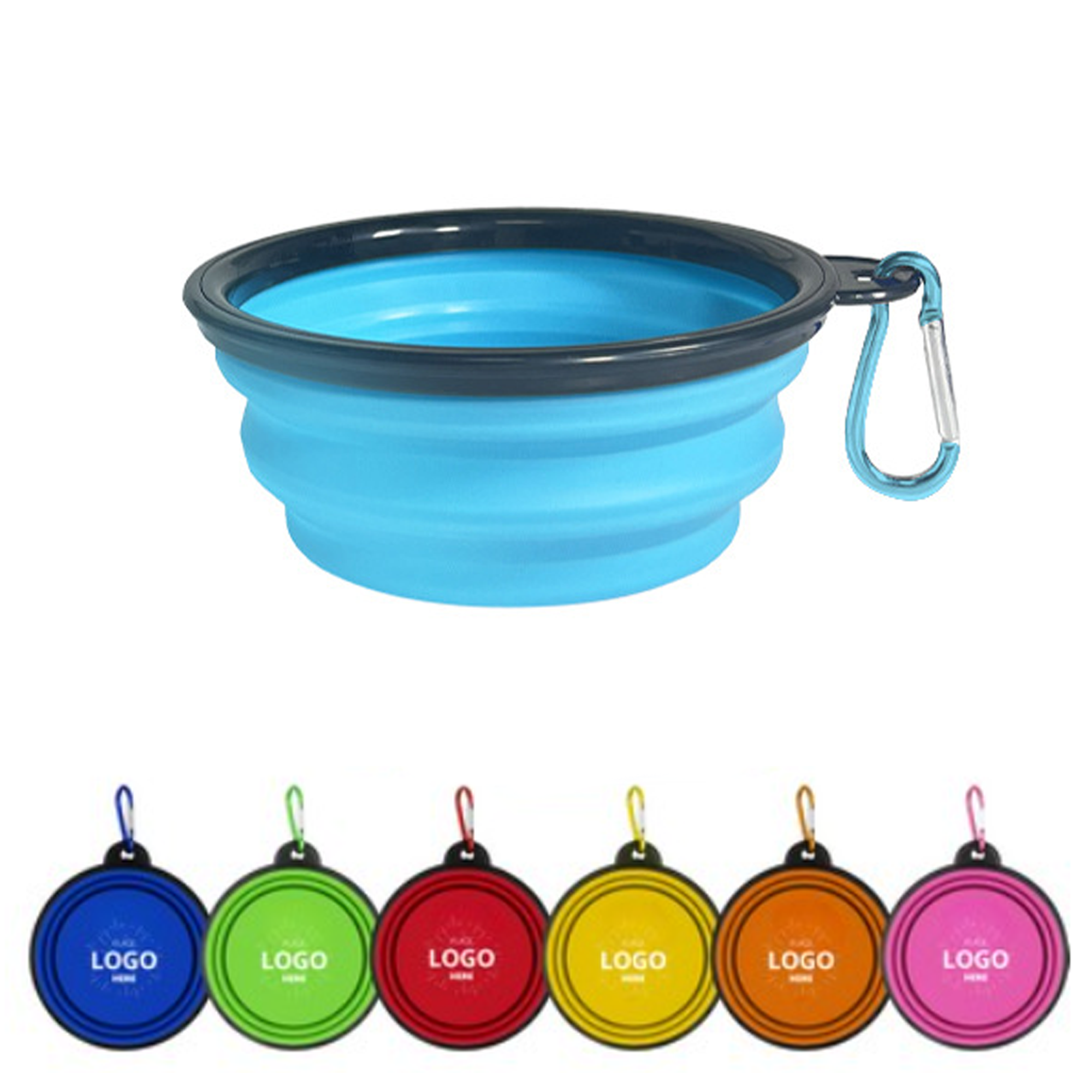 Pet Foldable Bowl With Carabiner 350ml 2