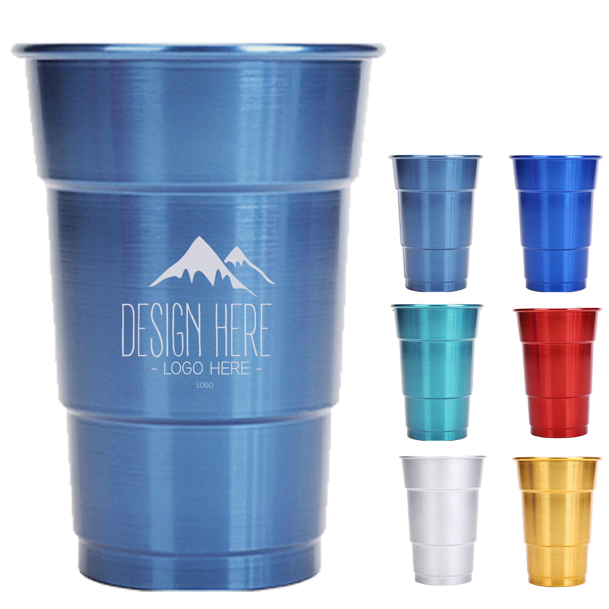 16Oz Ball Recycled Aluminum Stadium Party Cup 2