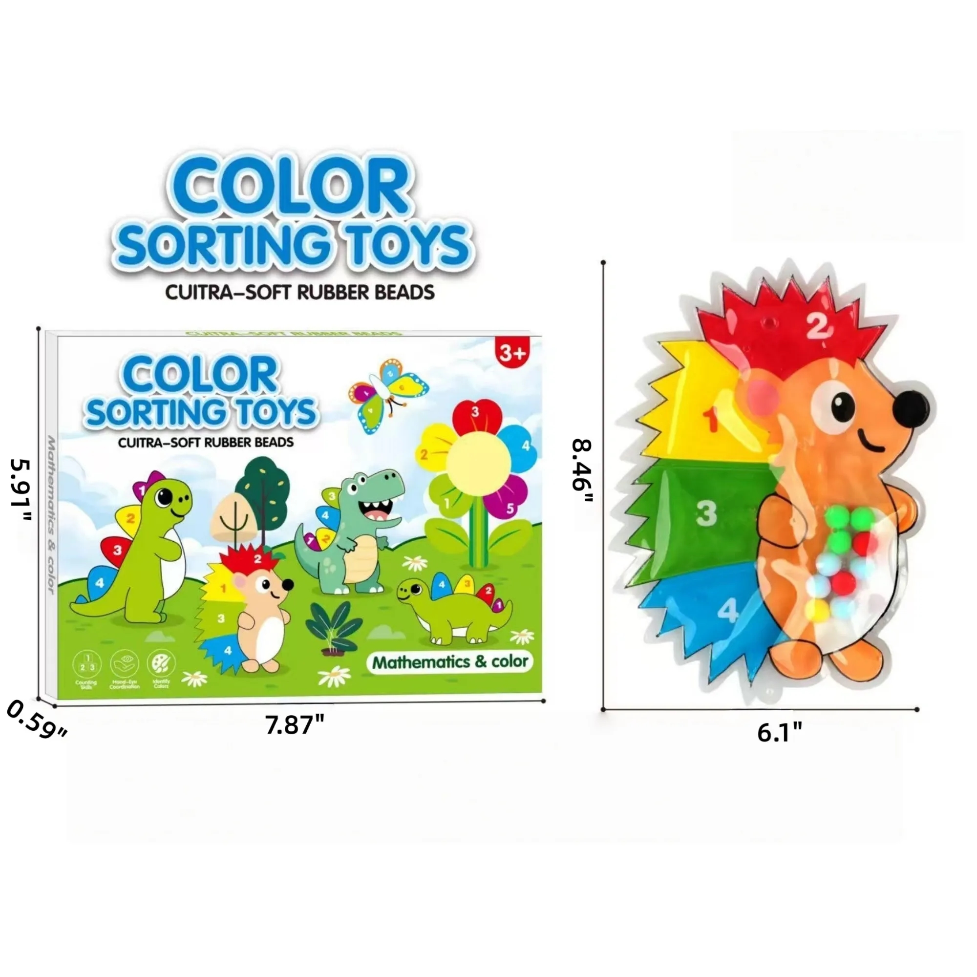 Cute Animal Shape Squeeze Toy Color Sorting Fidget Toy 10