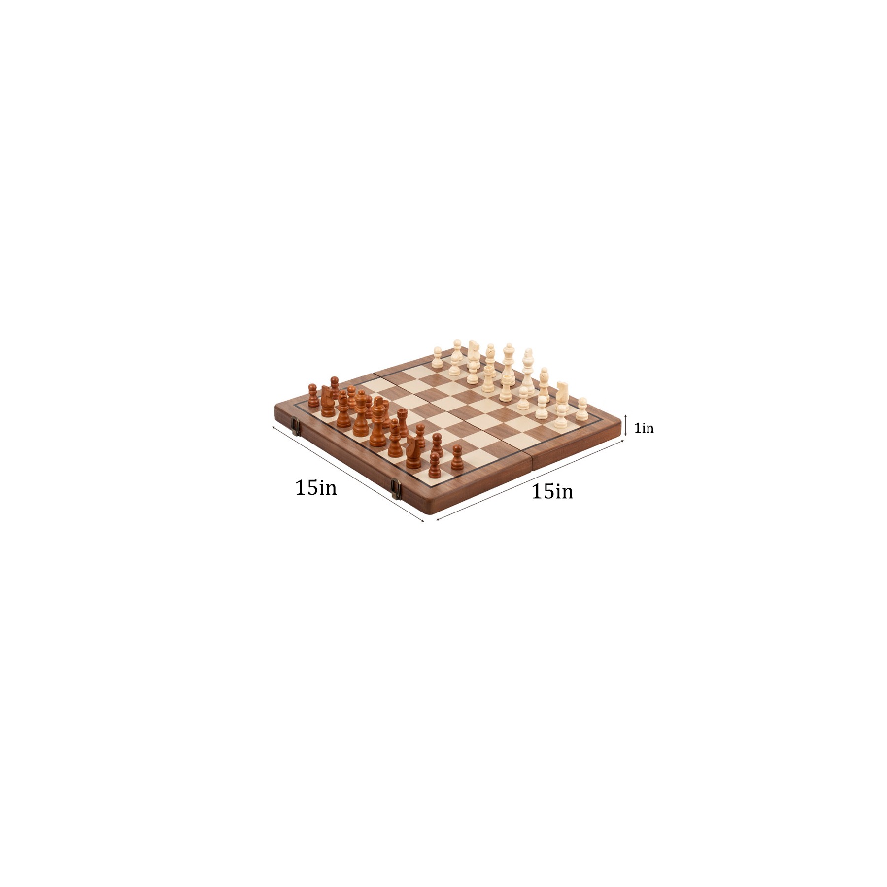 15 Inches Magnetic Wooden Chess Set 2