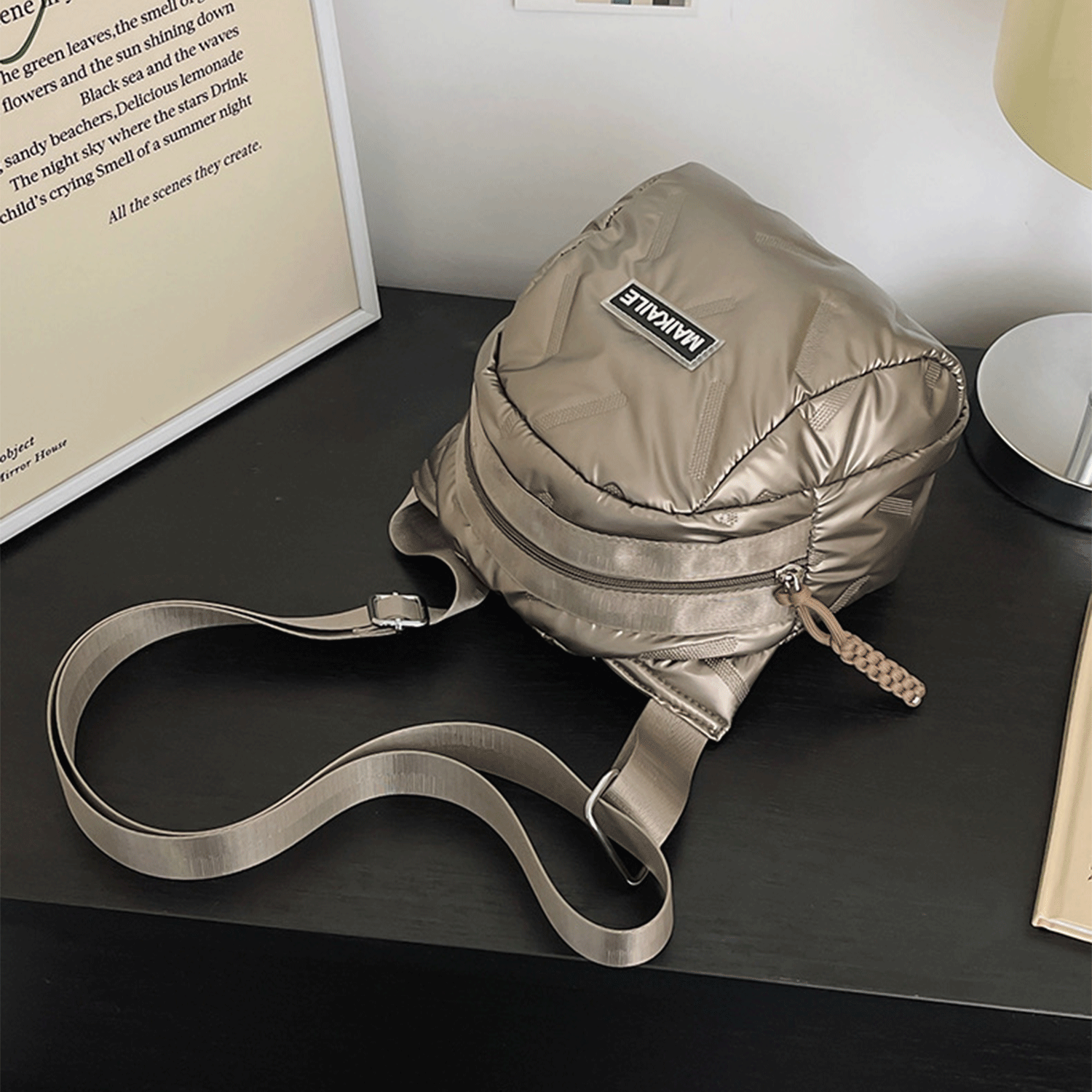 Casual Fashion Women Quilted Puffer Crossbody Bag 14