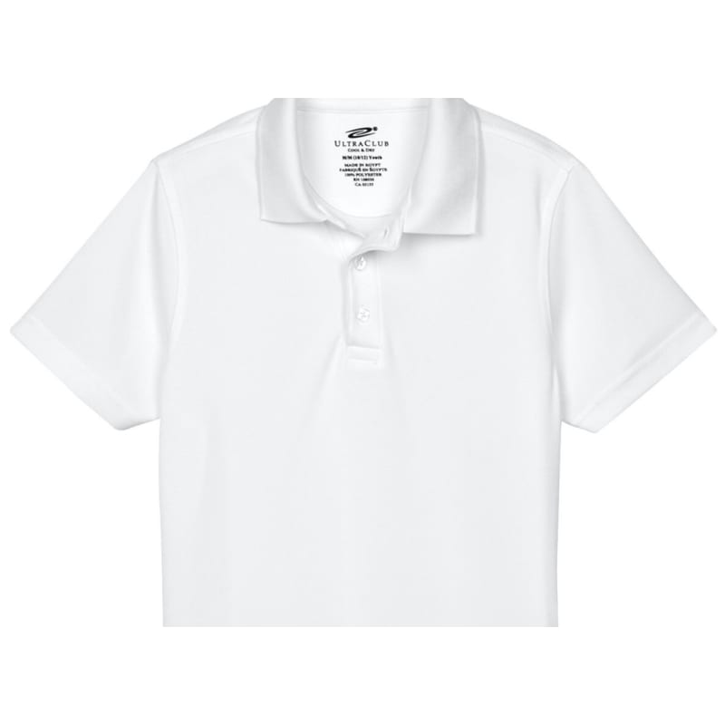 UltraClub Youth Cool & Dry Mesh Piqué Polo 17