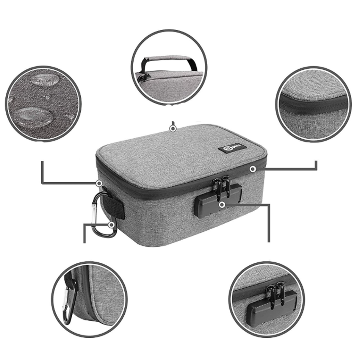 Water-Resistant Travel Organizer Case with Handle and Lock 2