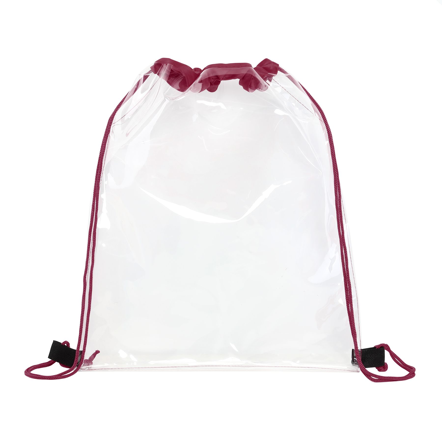 Large Clear Water-Resistant Stadium Drawstring Backpack 9