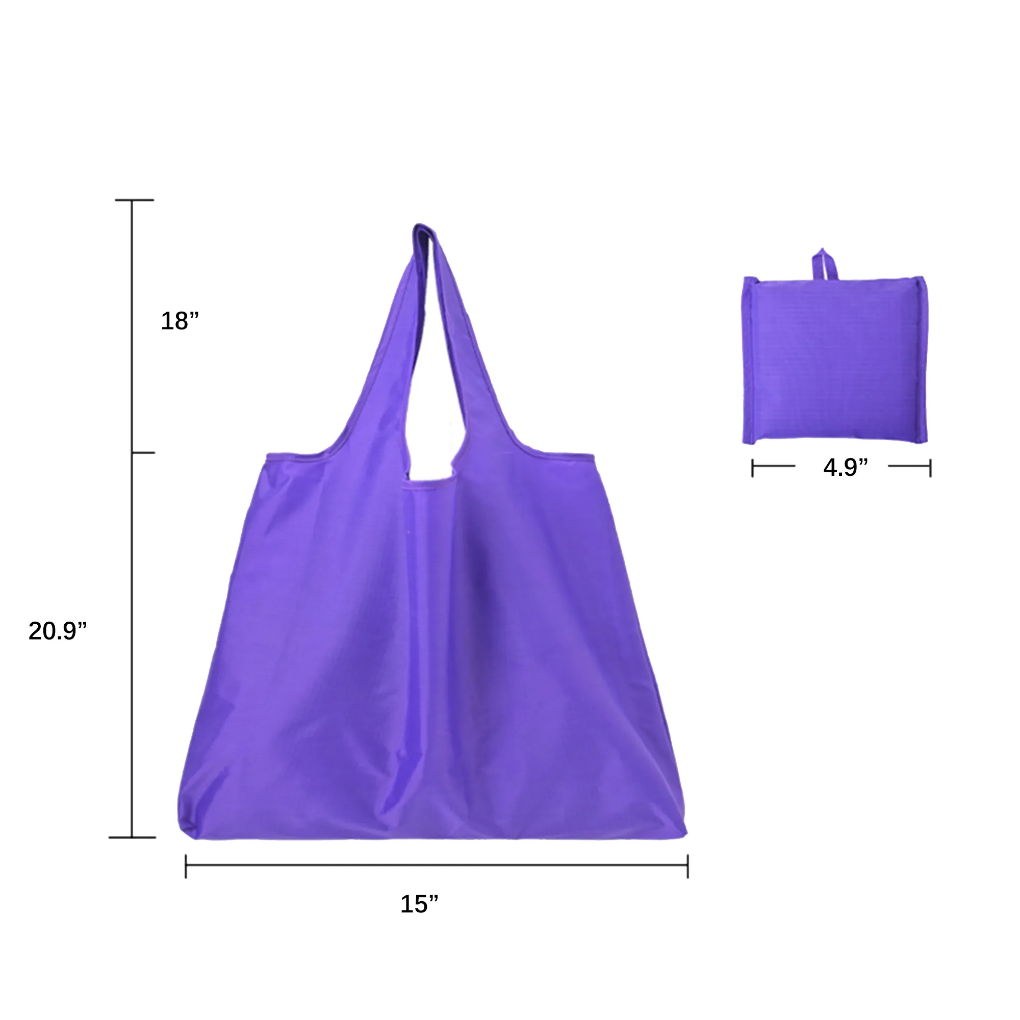 Polyester Folding Shopper Tote Bag, custom tote bag with logo imprint 3