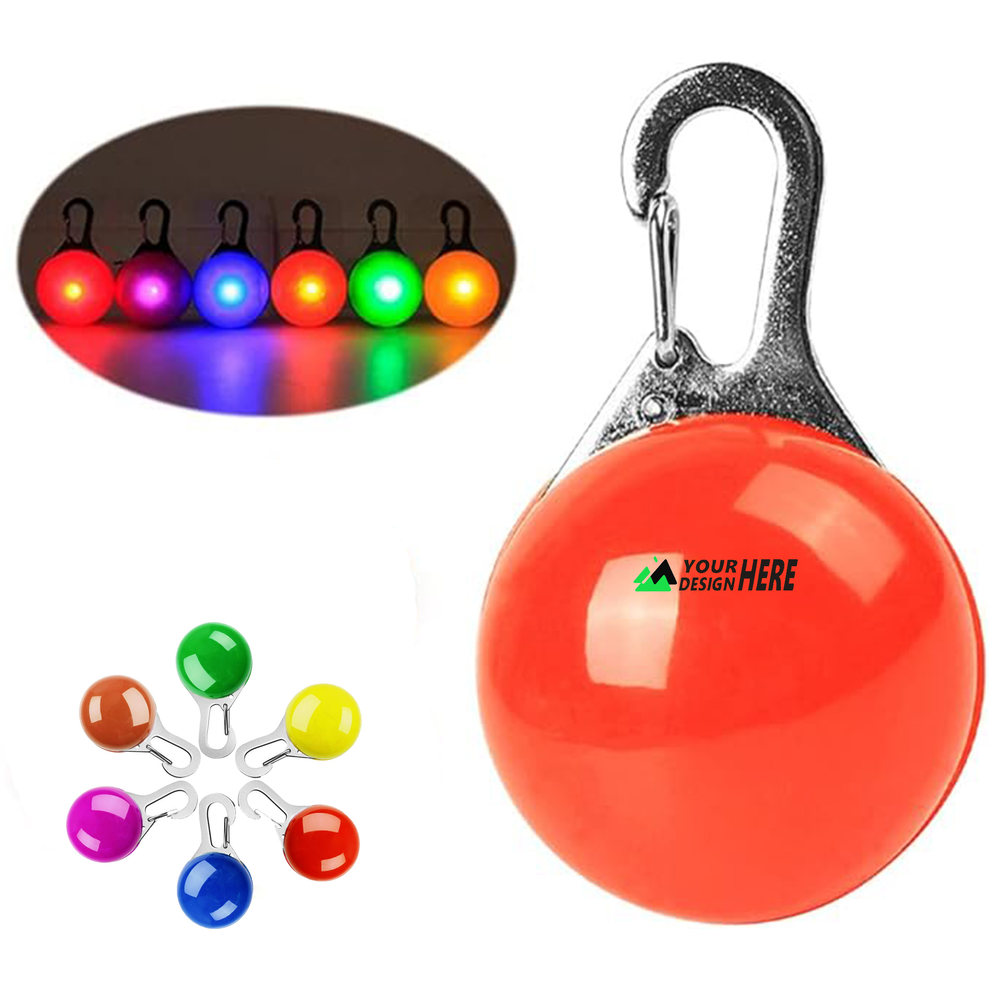 LED Dog Collar Flashing Pet Safety Pendant Necklace Light 2