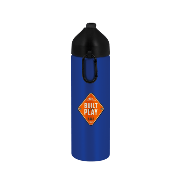EasyFlow Recycled Aluminum Bottle w Straw Lid, custom water bottle with logo imprint 95