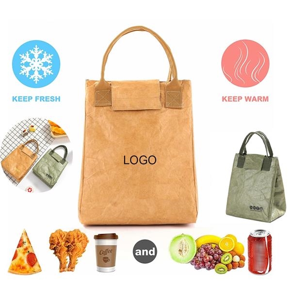 Insulated Reusable Paper Bento Lunch Bag 3