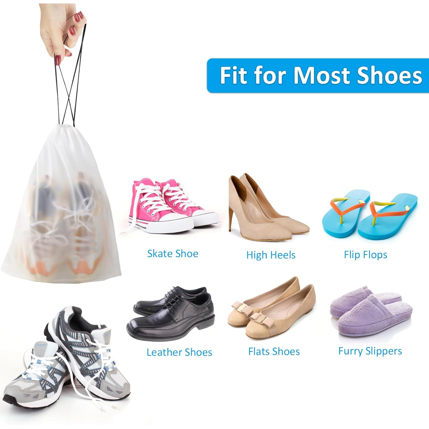 Waterproof Dustproof Portable Travel Shoe Storage Bag 2