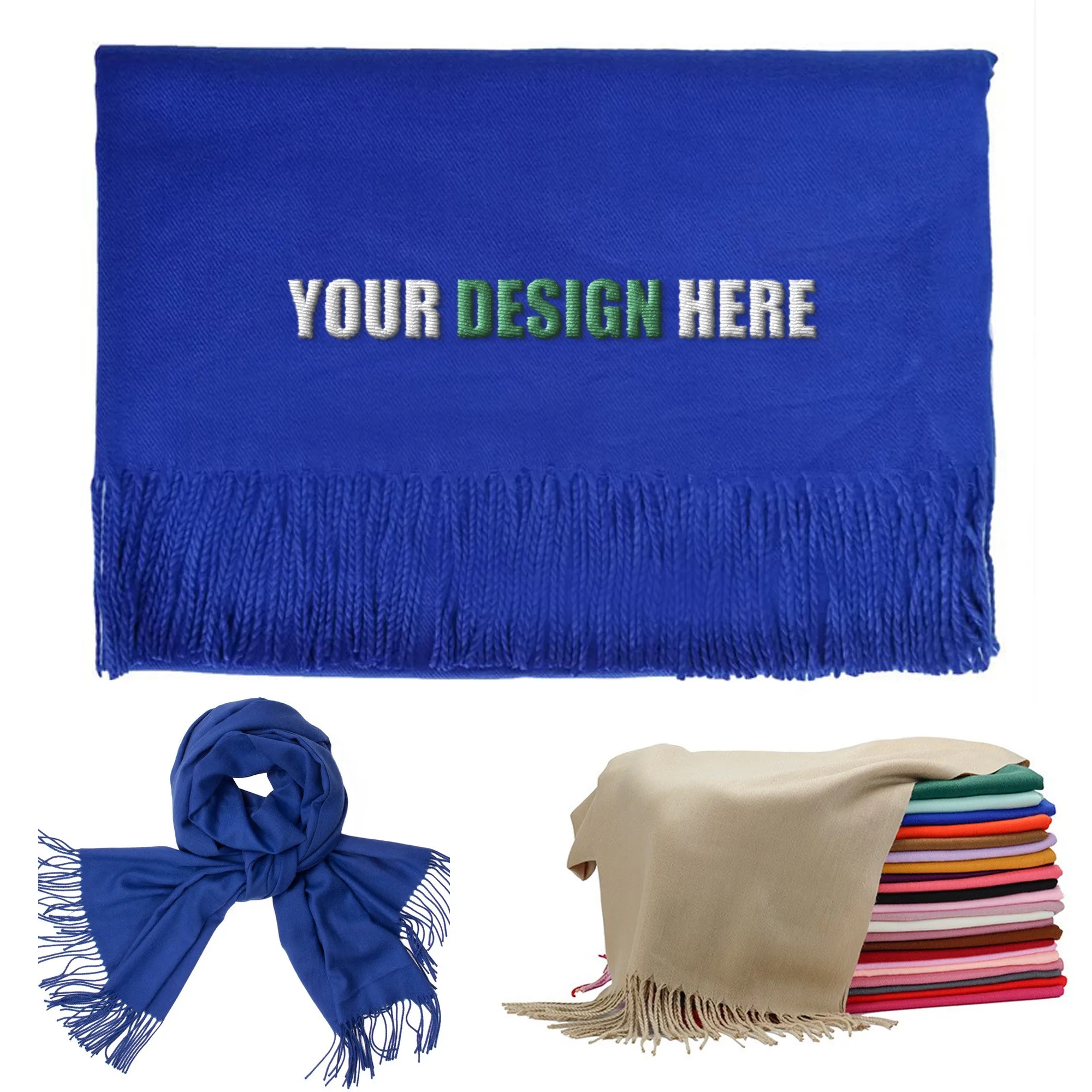 Large Faux Pashmina Scarf 4