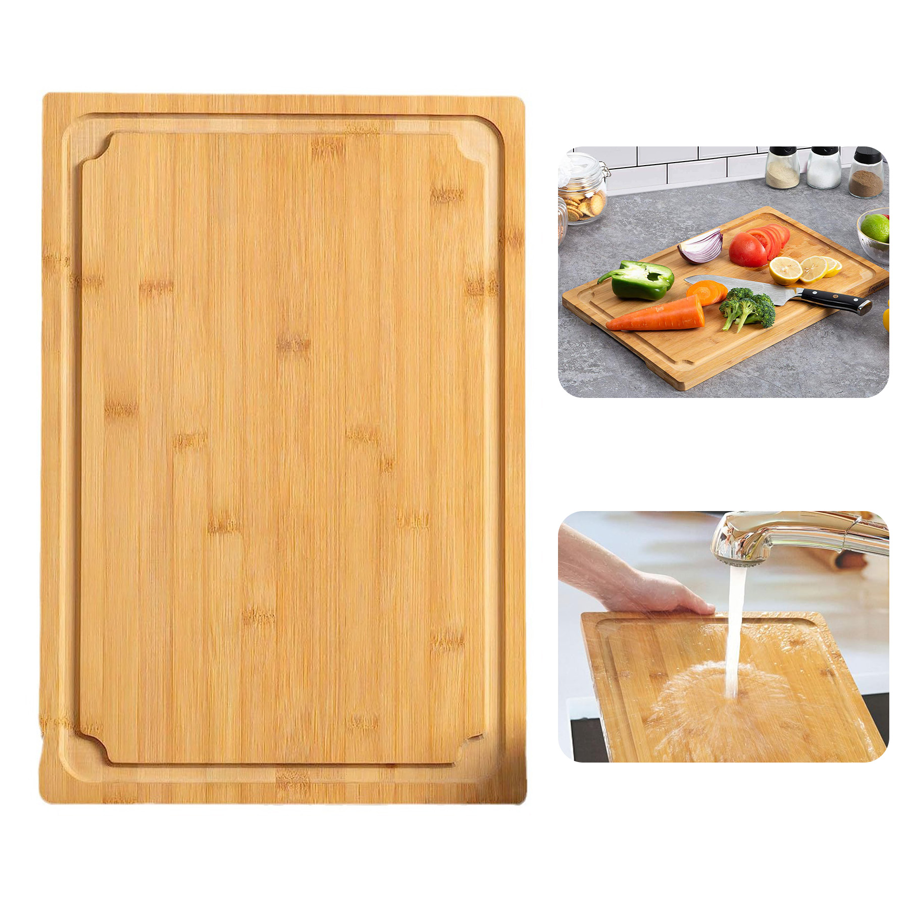 Wooden Cutting Board with Juice Groove 1