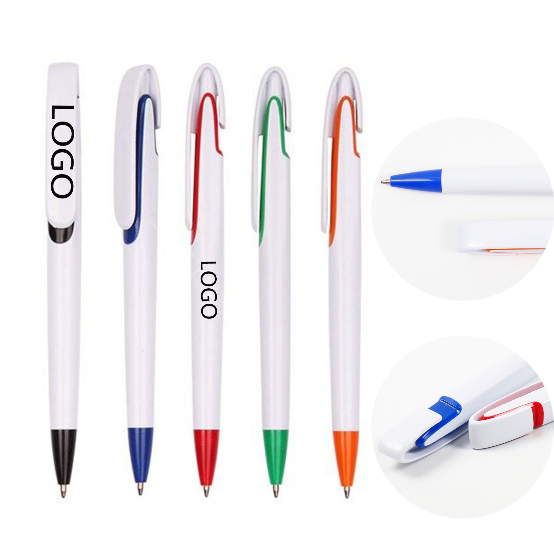0.5Mm Black Ink Working Pen With Super Clip Ballpoint Pen