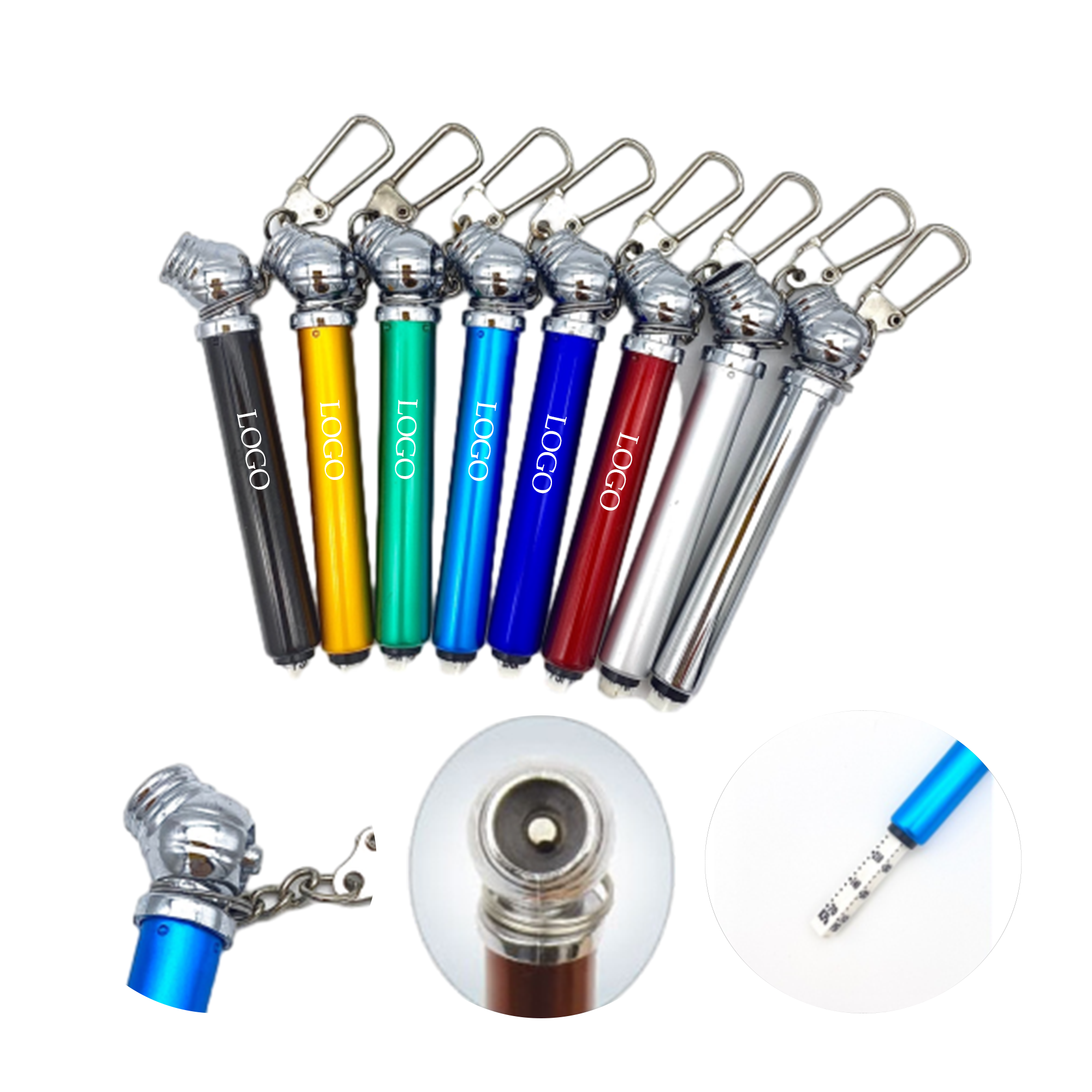 Colorful Portable Tire Pressure Test Pen (Reading 10-50psi) 2