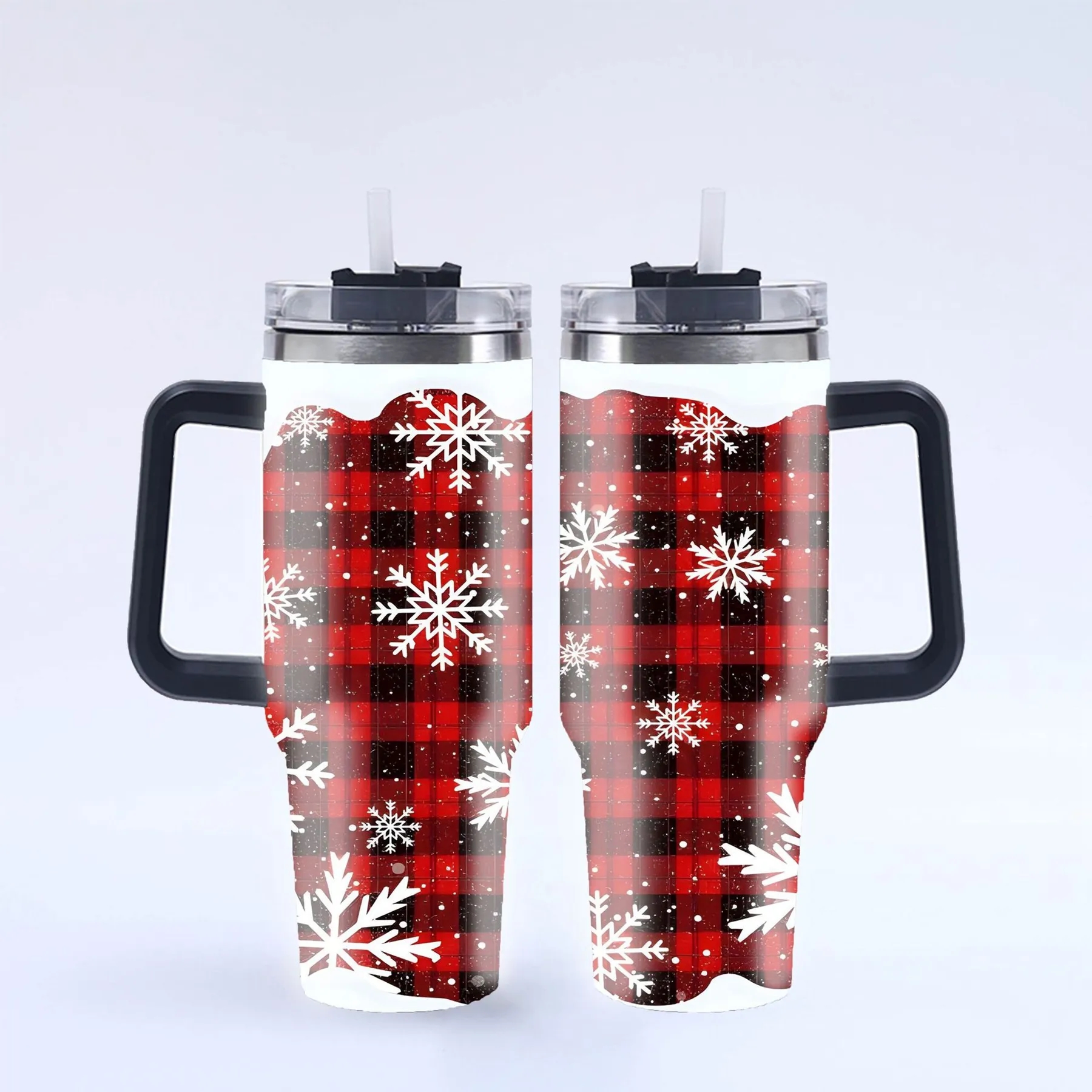 40 Oz. Christmas Theme Vacuum Tumbler with Lid and Straw 49