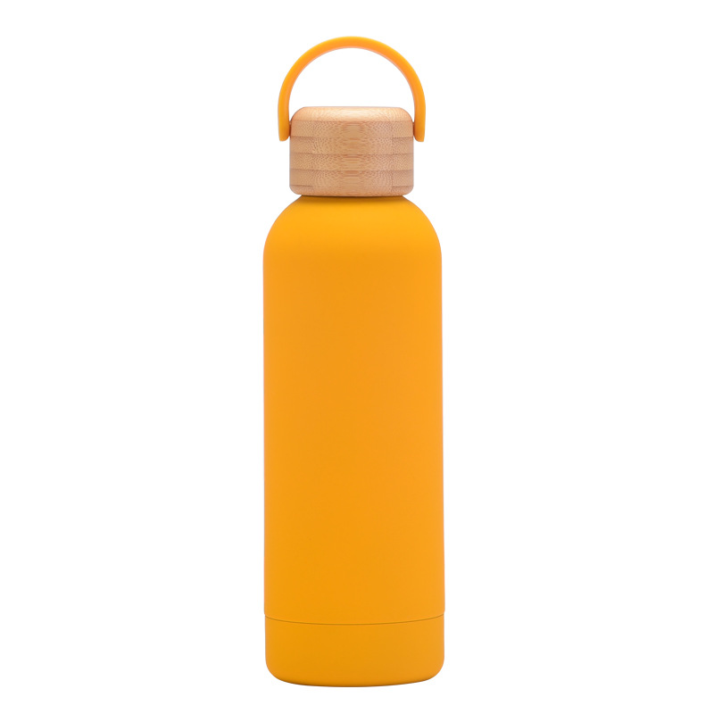 17 oz. Double Wall Stainless Steel Water Bottle w/ Bamboo Lid 3