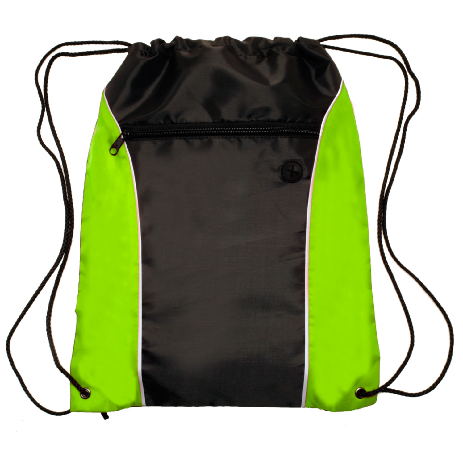 Two Tone Drawstring Backpack with Earphone Eyelet 3