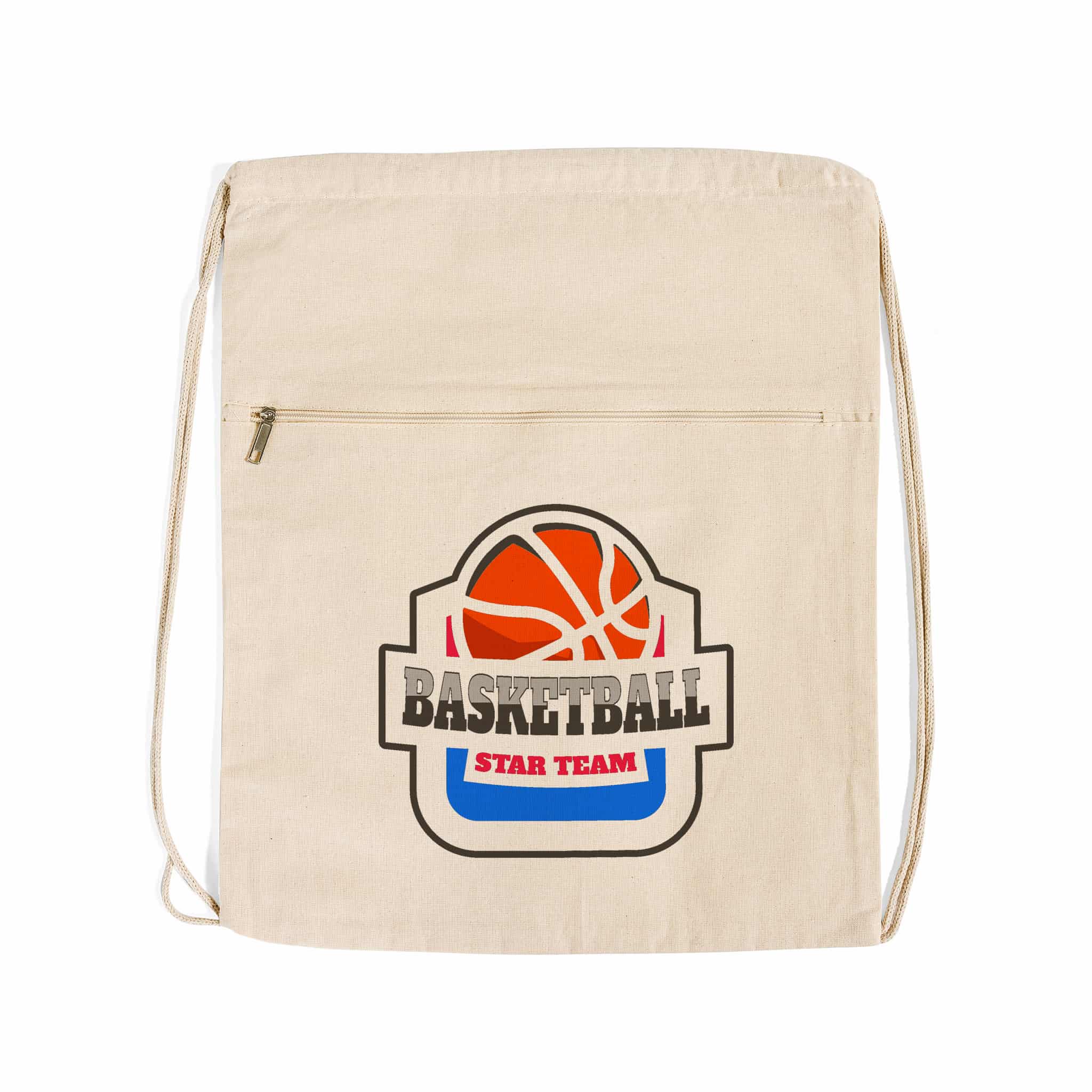 Front-Zip Drawstring Backpack 3