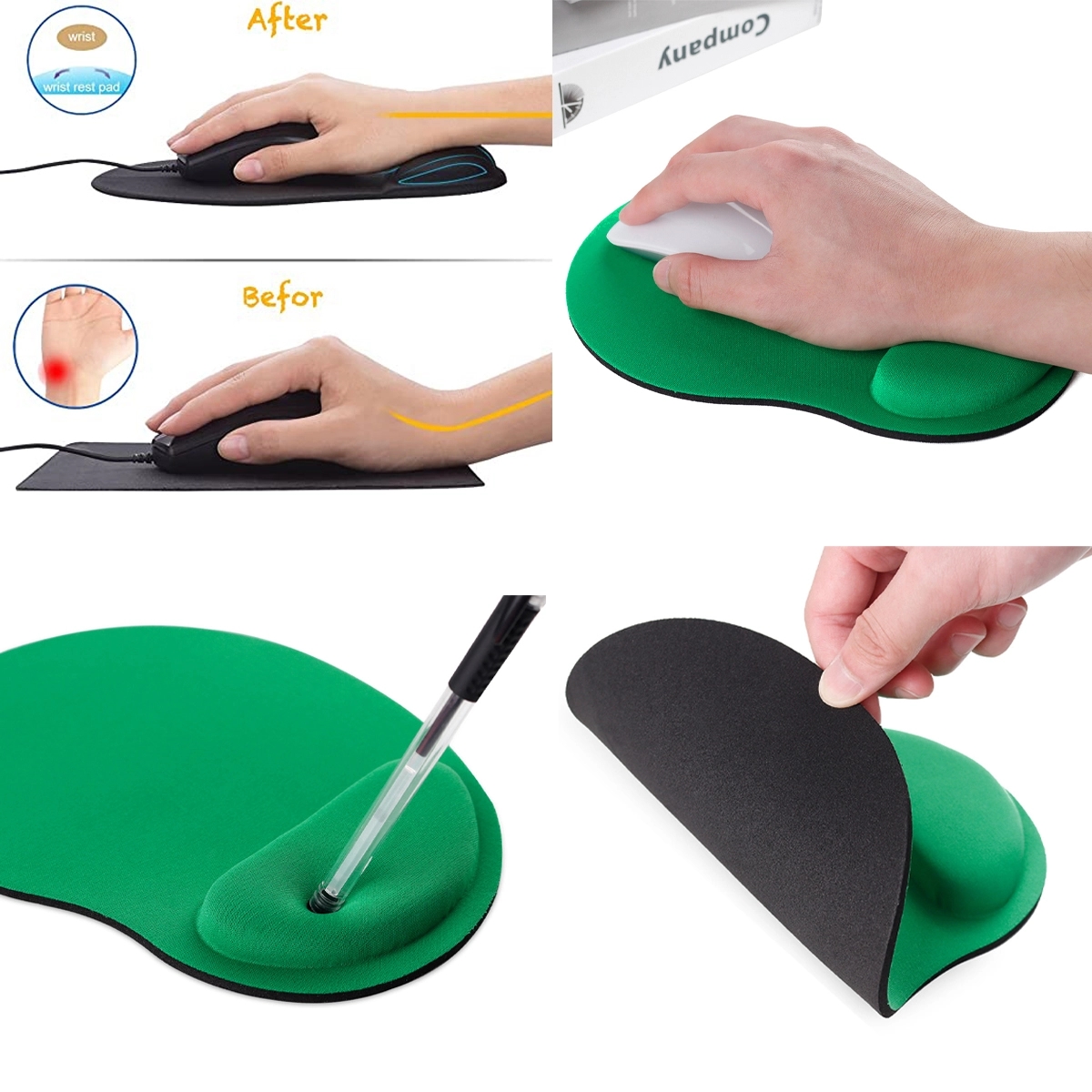 Ergonomic Mouse Pad With Gel Wrist Rest Support 3