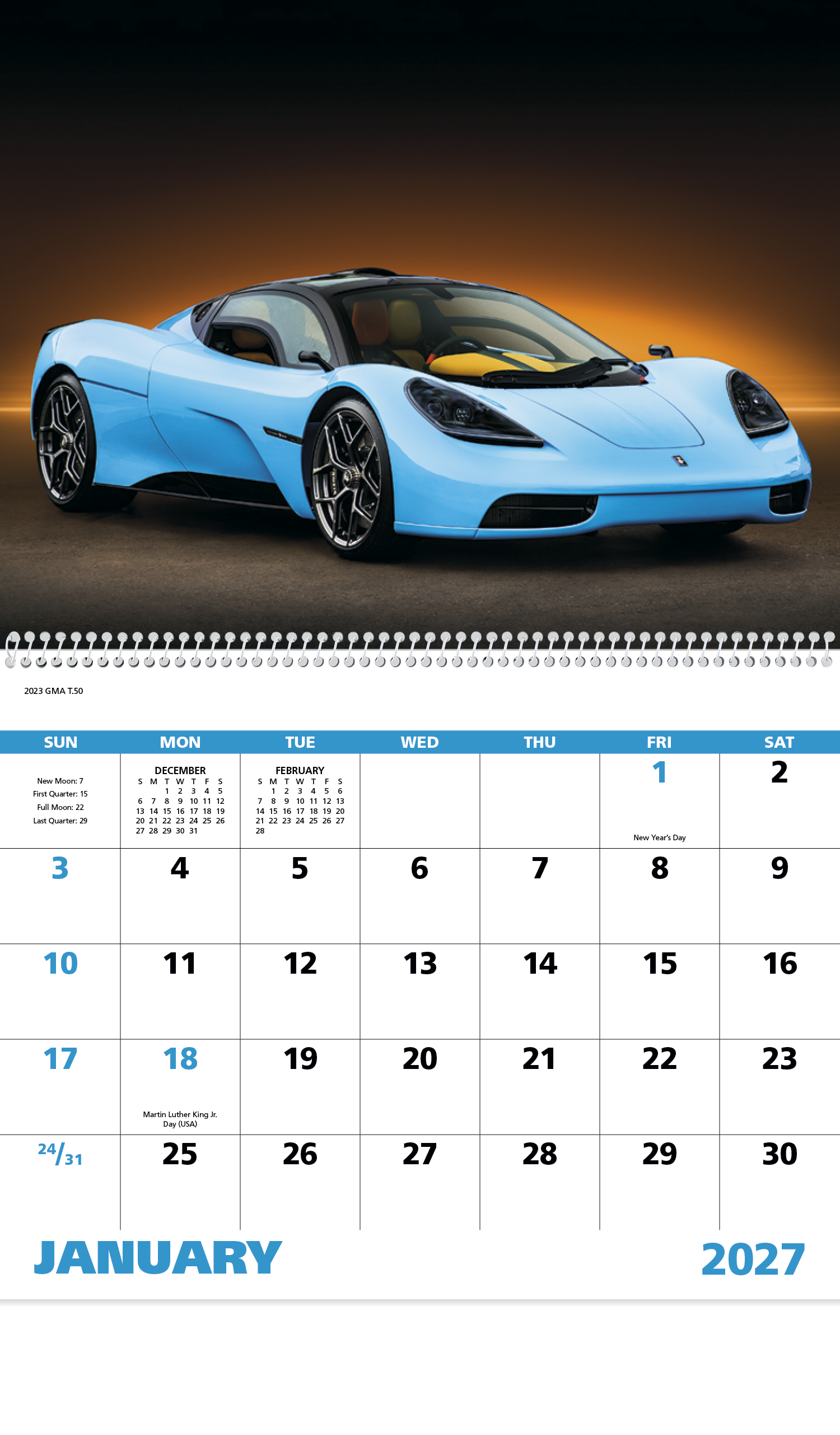 Good Value™ Exotic Sports Cars - Spiral Calendar 63
